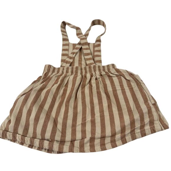 Wonder Nation Toddler Girl 2T Overall Striped Dress 100% Cotton - Picture 2 of 4